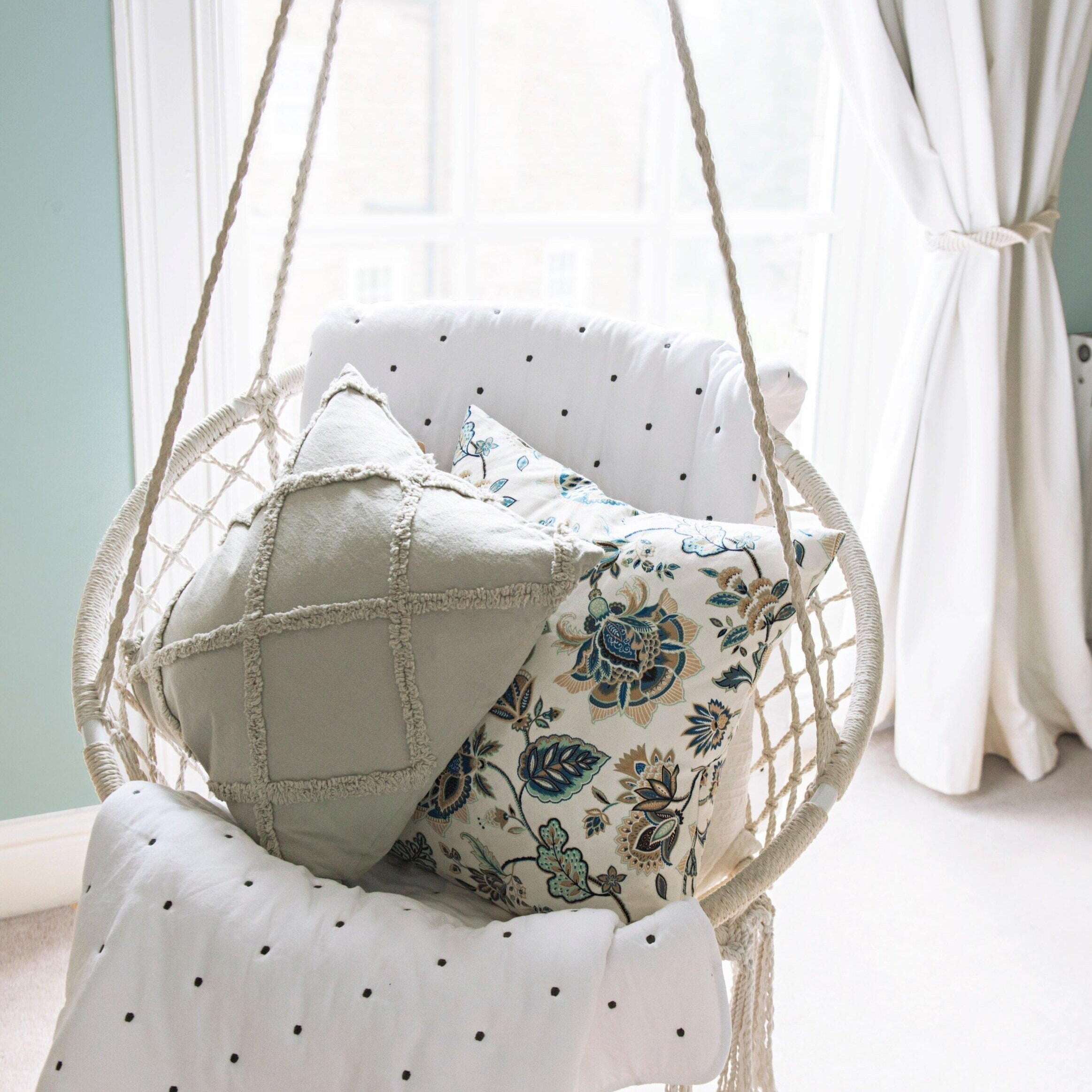 Making the concept a reality... like suspending a swing chair and other mishaps of decorating.