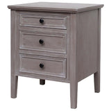 Coastal three drawer side table