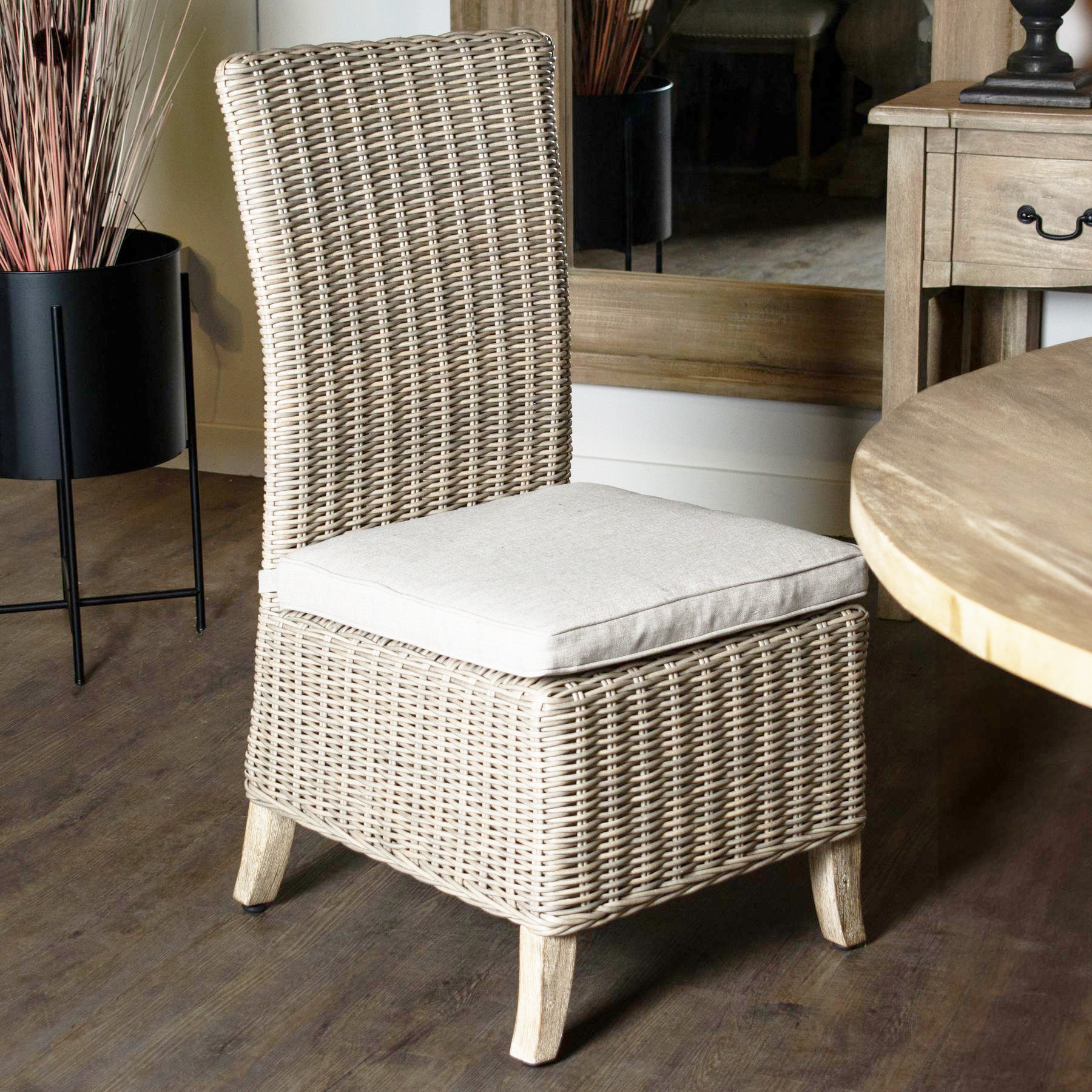 Australian Hamptons Rattan Dining Chair Tall Style Island Home