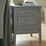 Coastal three drawer side table