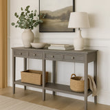 Coastal Four Drawer Console Table