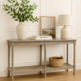 Coastal Large Rattan Console Table