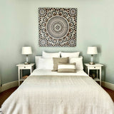 Bronte Sand Linen White Piped Cushion